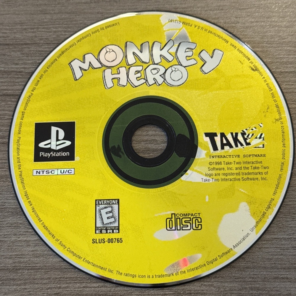 Sony PlayStation 1 PS1 Disc Only‎ Tested Monkey Hero 1999 Tested